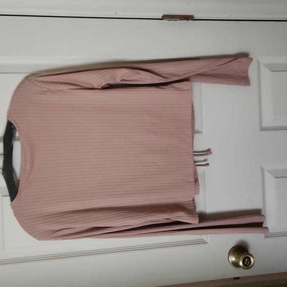 NO COMMENT Tie Front Top - Picture 2 of 8